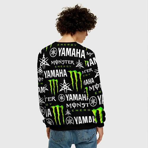 Мужской свитшот YAMAHA X MONSTER SPORT / 3D-Черный – фото 4
