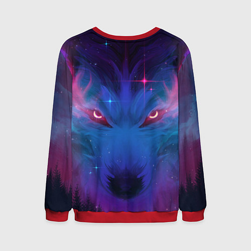 Мужской свитшот Космо Волк / 3D-Красный – фото 2