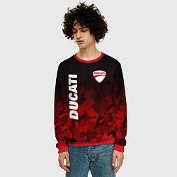 Свитшот мужской DUCATI ДУКАТИ КАМУФЛЯЖ, цвет: 3D-красный — фото 2