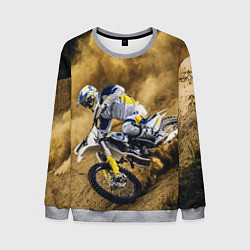 Свитшот мужской HUSQVARNA ХУСКВАРНА SPORT, цвет: 3D-меланж