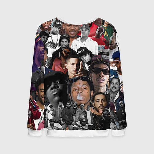 Мужской свитшот Короли Рэпа KING RAP / 3D-Белый – фото 2