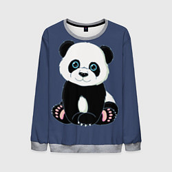 Свитшот мужской Милая Панда Sweet Panda, цвет: 3D-меланж