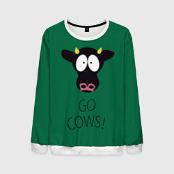 Свитшот мужской Go Cows, цвет: 3D-белый