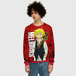 Свитшот мужской Мелиодас, Meliodas, цвет: 3D-красный — фото 2