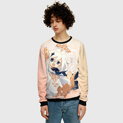 Свитшот мужской Genshin Impact, Паймон, цвет: 3D-черный — фото 2