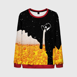 Свитшот мужской КОСМИЧЕСКОЕ ПИВО КОСМОС, цвет: 3D-красный
