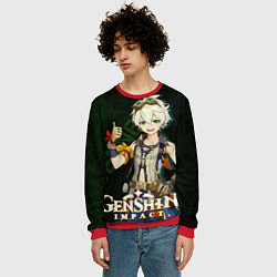 Свитшот мужской Беннетт Genshin Impact, цвет: 3D-красный — фото 2