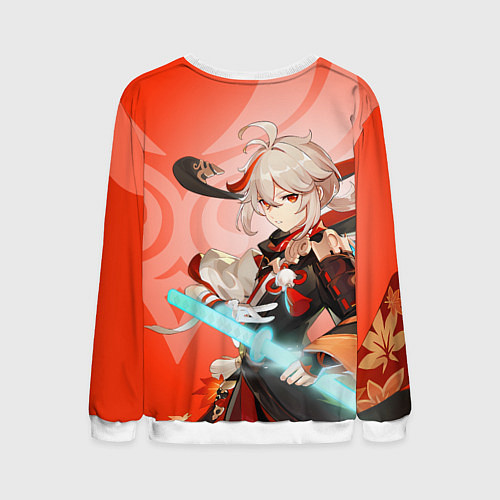 Мужской свитшот Genshin Impact, Кадзуха / 3D-Белый – фото 2
