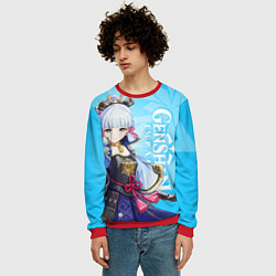 Свитшот мужской Genshin Impact, Аяка, цвет: 3D-красный — фото 2