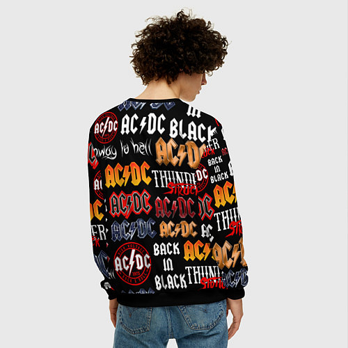 Мужской свитшот AC DC LOGOBOMBING / 3D-Черный – фото 4