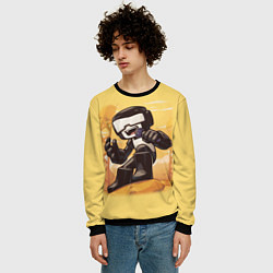 Свитшот мужской Танкист Tankman, цвет: 3D-черный — фото 2