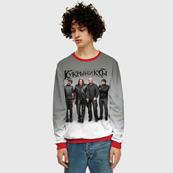 Свитшот мужской Кукрыниксы рок группа, цвет: 3D-красный — фото 2