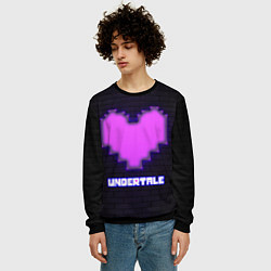 Свитшот мужской UNDERTALE PURPLE HEART, цвет: 3D-черный — фото 2
