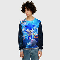 Свитшот мужской SONIC СИНИЙ ЁЖ Z, цвет: 3D-меланж — фото 2