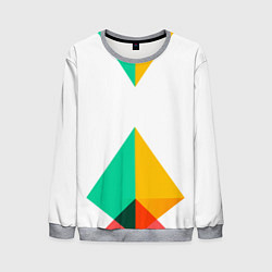 Свитшот мужской Треугольники, цвет: 3D-меланж