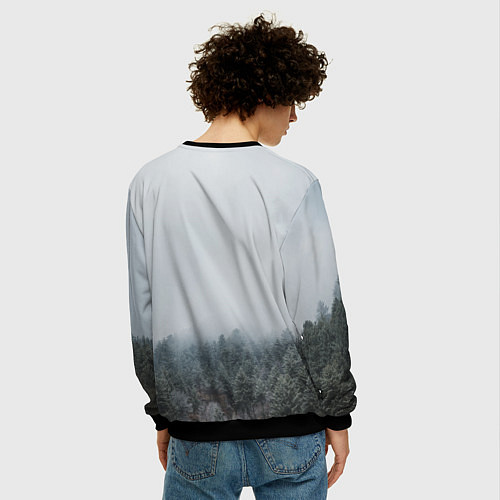 Мужской свитшот Иггдрасиль Yggdrasil Z / 3D-Черный – фото 4