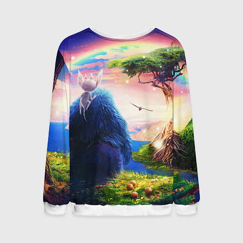Мужской свитшот Ори и Блуждающие огоньки Ori / 3D-Белый – фото 2