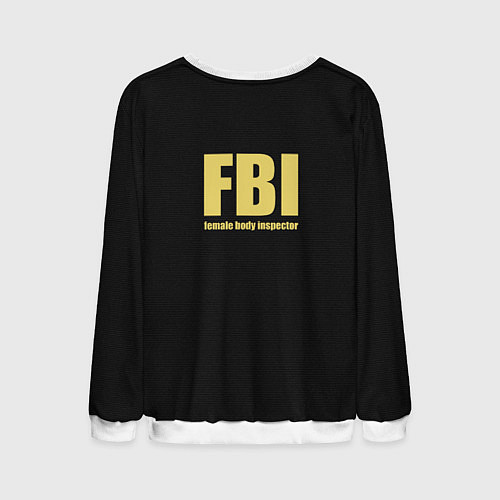 Мужской свитшот FBI Female Body Inspector / 3D-Белый – фото 2