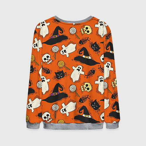 Мужской свитшот Хэллоуинские шалости / 3D-Меланж – фото 2