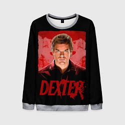 Свитшот мужской Dexter Декстер портрет постер, цвет: 3D-меланж