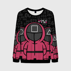 Свитшот мужской SQUID GAME: ФИГУРКИ СТРАЖЕЙ, цвет: 3D-черный