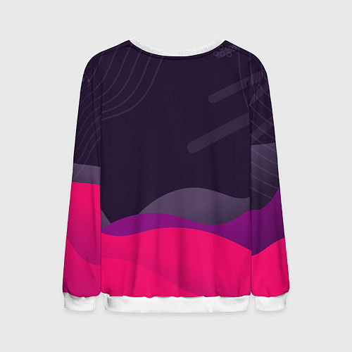 Мужской свитшот Игра в кальмара - с милым котиком / 3D-Белый – фото 2