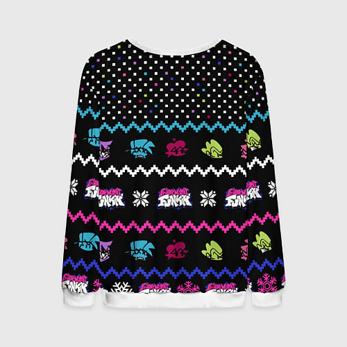 Мужской свитшот FRIDAY NIGHT FUNKIN CHRISTMAS / 3D-Белый – фото 2