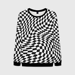 Мужской свитшот Черно-белая клетка Black and white squares