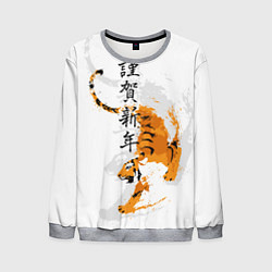 Свитшот мужской Китайский тигр, цвет: 3D-меланж