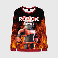 Свитшот мужской ROBLOX FIRE РОБЛОКС ОГОНЬ ПОЖАРНЫЙ, цвет: 3D-красный