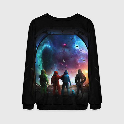 Мужской свитшот AMONG US SPACE IMPOSTOR / 3D-Черный – фото 2