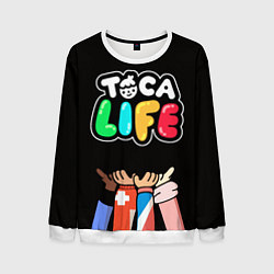 Свитшот мужской Toca Life: Friends, цвет: 3D-белый