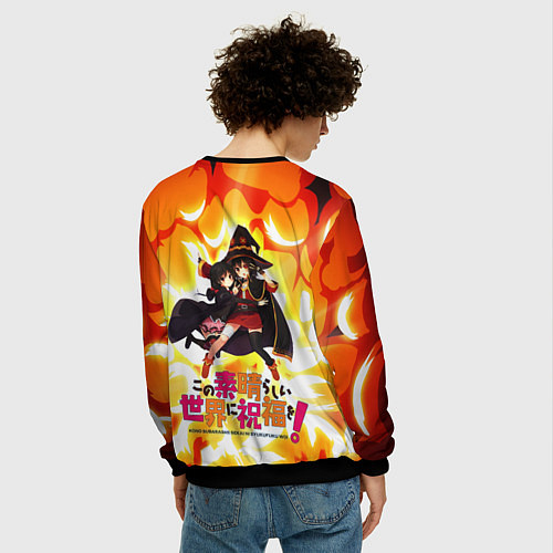 Мужской свитшот MeguminYunyun / 3D-Черный – фото 4