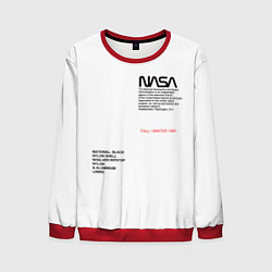 Свитшот мужской NASA БЕЛАЯ ФОРМА, цвет: 3D-красный