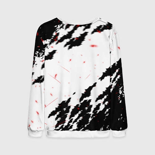 Мужской свитшот Берсерк маска с красными глазами / 3D-Белый – фото 2