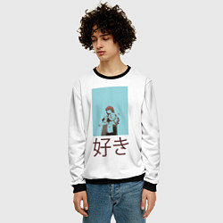 Свитшот мужской Любовь?, цвет: 3D-черный — фото 2