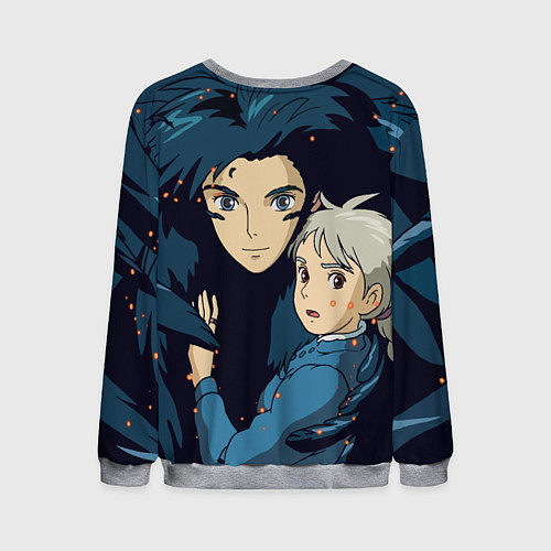 Мужской свитшот Ходячий замок Софи и Хаул летят / 3D-Меланж – фото 2