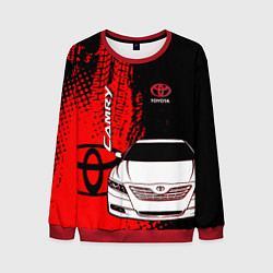 Свитшот мужской Camry Toyota glitch, цвет: 3D-красный