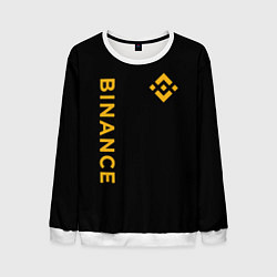 Свитшот мужской БИНАНС ЛОГО КАРБОН BINANCE LOGO, цвет: 3D-белый