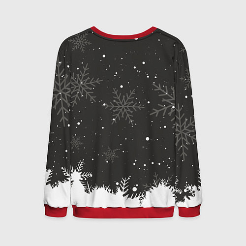 Мужской свитшот Тигр с бокалом вина / 3D-Красный – фото 2