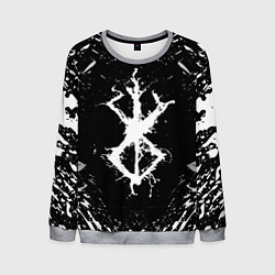 Свитшот мужской БЕРСЕРК БЕЛОЕ КЛЕЙМО, цвет: 3D-меланж
