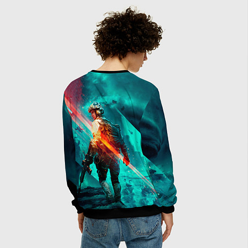 Мужской свитшот Battlefield 2042 игровой арт / 3D-Черный – фото 4