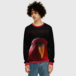 Свитшот мужской Красный попугай Red parrot, цвет: 3D-красный — фото 2
