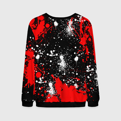 Мужской свитшот Free Fire: Брызги и капли красок / 3D-Черный – фото 2