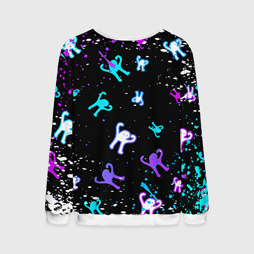 Мужской свитшот КОТ ЪУЪ СЪУКА NEON / 3D-Белый – фото 2