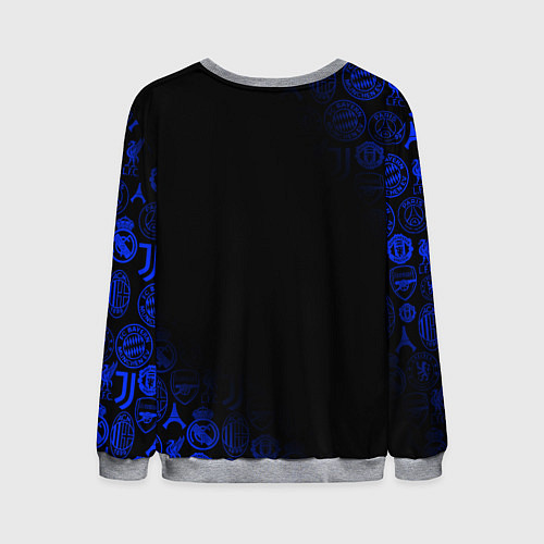 Мужской свитшот РЕАЛ МАДРИД ЛОГОБОМБИНГ / 3D-Меланж – фото 2