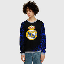 Свитшот мужской РЕАЛ МАДРИД ЛОГОБОМБИНГ, цвет: 3D-меланж — фото 2