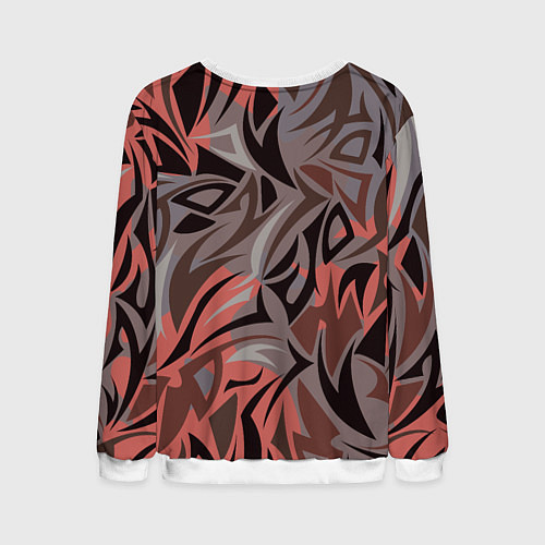 Мужской свитшот Абстракция Энергия / 3D-Белый – фото 2