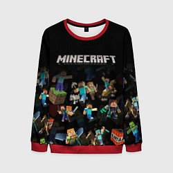 Свитшот мужской МАЙНКРАФТ ПАТТЕРН ПЕРСОНАЖИ ИГРЫ, цвет: 3D-красный