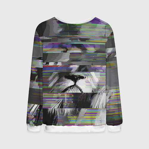 Мужской свитшот Glitch lion 2020 / 3D-Белый – фото 2